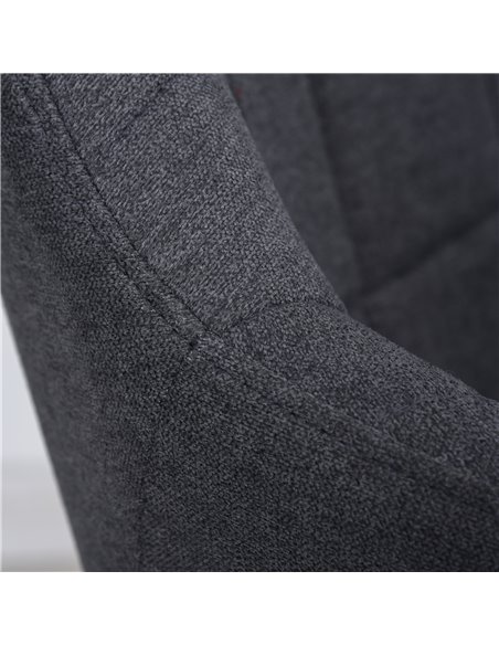 HOMCOM 2 Pcs Linen-Touch Fabric Dining Chair w/ Cushion, Backrest, Mid Back Leisure Chair w/ Steel Leg, Sponge Padded Armchair f - pic 40529 | FastDaddyshop