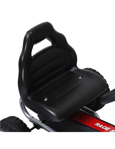 HOMCOM Kids Children Pedal Go Kart Ride On Car Toys Scooter Black & Red