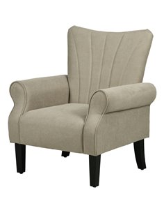 HOMCOM Upholstered Accent Chair with High Back, Beige 839-877V70LG