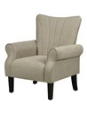 HOMCOM Upholstered Accent Chair with High Back, Beige 839-877V70LG
