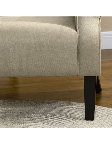 HOMCOM Upholstered Accent Chair with High Back, Rolled Arms and Wood Legs, Soft Thick Padded Armchair, Beige 839-877V70LG - pic 40609 | FastDaddyshop