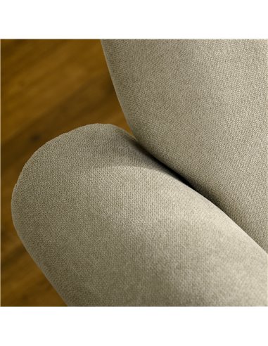HOMCOM Upholstered Accent Chair with High Back, Rolled Arms and Wood Legs, Soft Thick Padded Armchair, Beige 839-877V70LG