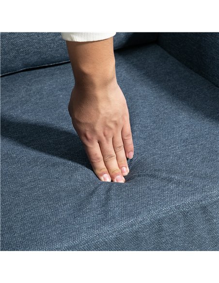 HOMCOM Vintage Accent Chair, Tufted Upholstered Lounge Armchair Single Sofa Chair with Rubber Wood Legs, Rolled Arms, Dark Blue  - pic 40637 | FastDaddyshop