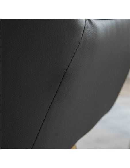 HOMCOM Velvet Armchairs, Upholstered Accent Chairs with Golden Steel Legs, Modern Vanity Chairs for Living Room and Bedroom, Set - pic 40698 | FastDaddyshop