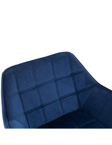 HOMCOM Armchair Accent Chair Wide Arms Slanted Back Padding Iron Frame Wooden Legs Home Bedroom Furniture Seating Set of 2 Blue  - pic 40734 | FastDaddyshop