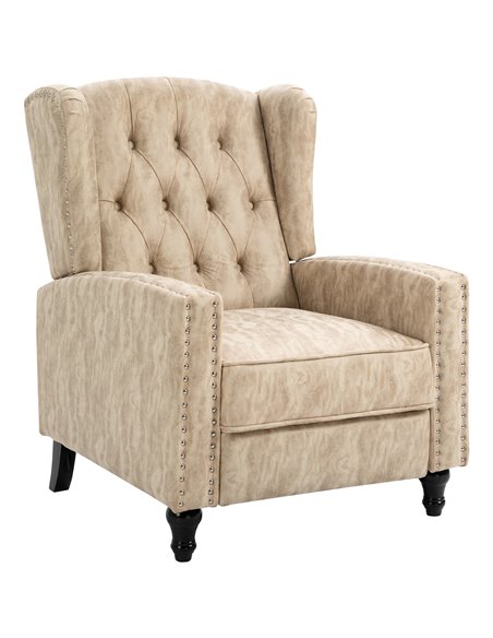HOMCOM Studded Upholstered Reclining Armchair, Beige 833-845V70BG - pic 40755 | FastDaddyshop