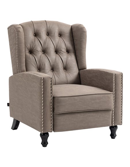 HOMCOM Studded Upholstered Reclining Armchair, Brown 833-845V70BN - pic 40764 | FastDaddyshop
