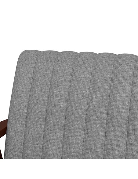 HOMCOM Modern Armchair, Fabric Accent Chair, Upholstered Living Room Chair with Wood Legs Tufting Pattern for Bedroom, Grey 839- - pic 40780 | FastDaddyshop
