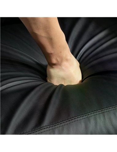 HOMCOM Recliner Sofa Chair PU Leather Massage Armcair w/ Footrest and Remote Control for Living Room, Bedroom, Home Theater, Bla