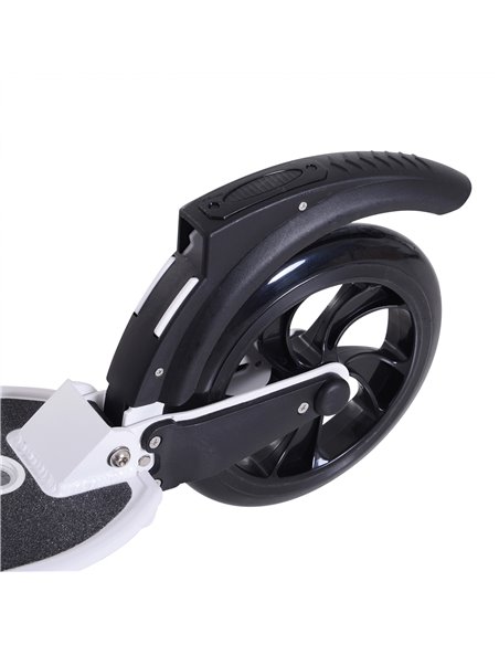 HOMCOM Folding Kick Scooter Hight-Adjustable Urban Scooter w/ Rear Brake, Double Shock Absorption System & 2 Big Wheels, For 14+ - pic 4084 | FastDaddyshop