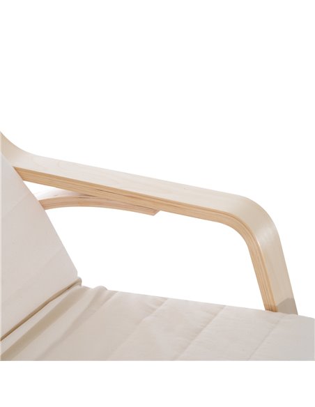 HOMCOM Rocking Lounge Chair Recliner Relaxation Lounging Relaxing Seat with Adjustable Footrest, Side Pocket and Pillow, Cream W - pic 40860 | FastDaddyshop