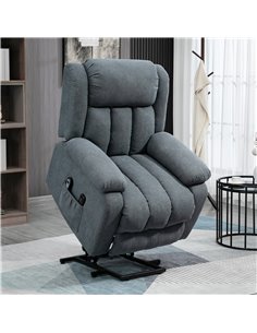 HOMCOM Oversized Riser and Recliner Chairs for the Elderly, Dark Grey 713-093V71CG 2