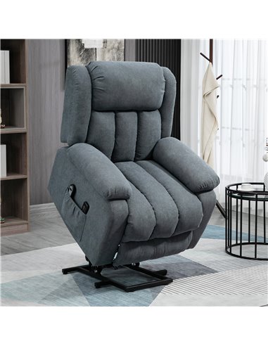 HOMCOM Oversized Riser and Recliner Chairs for the Elderly, Dark Grey 713-093V71CG
