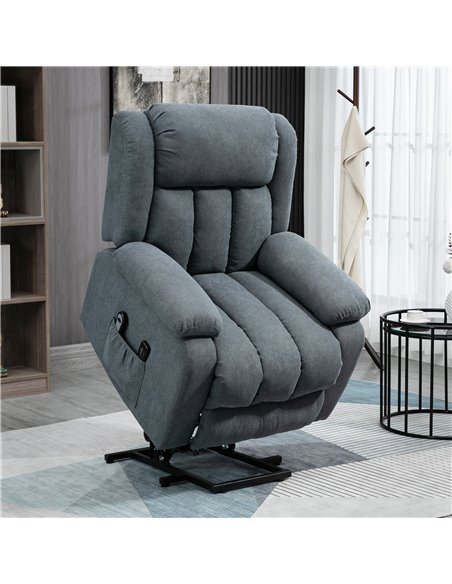 HOMCOM Oversized Riser and Recliner Chairs for the Elderly, Dark Grey 713-093V71CG - pic 40864 | FastDaddyshop