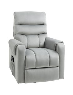 HOMCOM Vibration Massage Rise and Recliner Chair, Grey 713-090V71GY