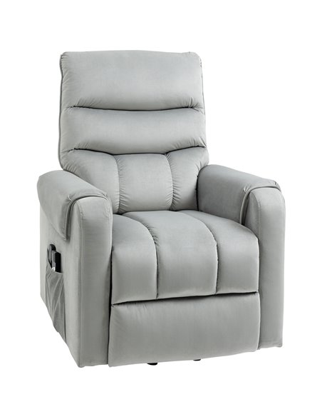 HOMCOM Vibration Massage Rise and Recliner Chair, Grey 713-090V71GY - pic 40881 | FastDaddyshop