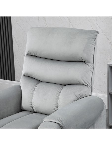 HOMCOM Vibration Massage Rise and Recliner Chair, Electric Power Lift Recliner with Remote Control and Side Pocket, Grey 713-090 - pic 40888 | FastDaddyshop