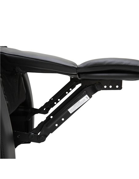 HOMCOM PU Leather Reclining Chair with 8 Massage Points and Heat, Manual Recliner with Swivel Base, Footrest and Remote, Black 7 - pic 40916 | FastDaddyshop