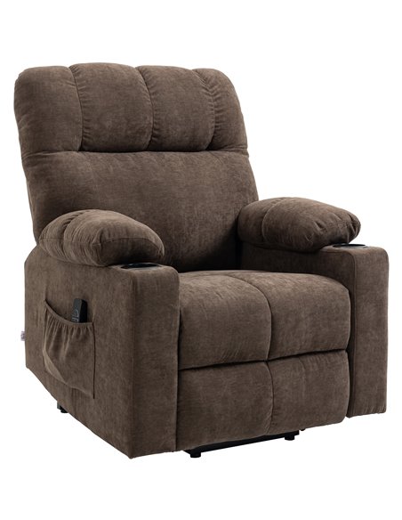 HOMCOM Electric Riser and Recliner Chair for Elderly, Dark Brown 713-152V70DR - pic 40917 | FastDaddyshop