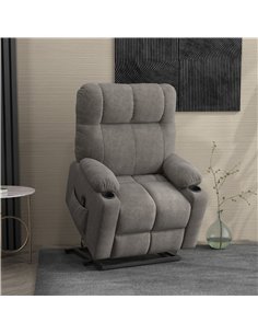 HOMCOM Electric Riser and Recliner Chair for Elderly, Grey 713-152V70GY 2