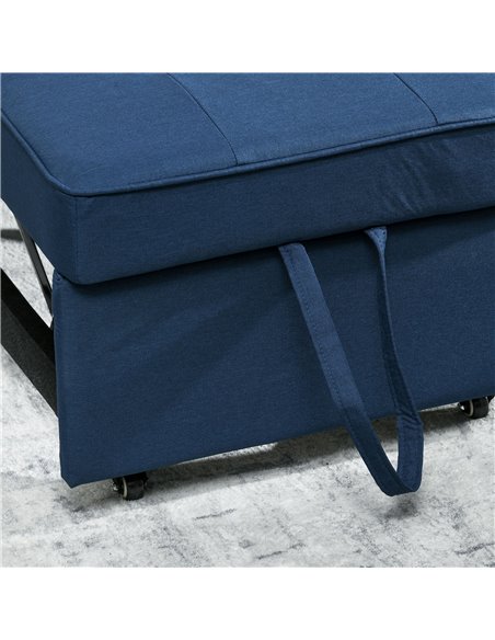 HOMCOM Convertible Chair Bed w/ Seat Thickness, 3-in-1 Multi-Functional Sleeper, Recliner Loveseat w/ 5-level Adjustable Backres - pic 40960 | FastDaddyshop