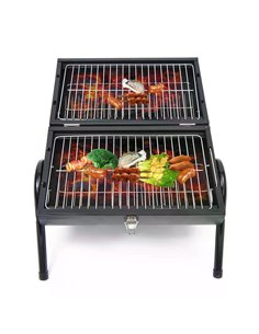Outsunny Portable Folding Charcoal BBQ Grill, Black 01-0560