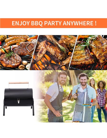 Outsunny Charcoal Grill Portable Folding Charcoal BBQ Grill Outdoor Tabletop Barbecue Grill 01-0560 - pic 40995 | FastDaddyshop