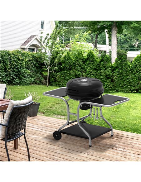 Outsunny Charcoal Grill Trolley Barbecue Grill with Wheels 01-0561 - pic 40999 | FastDaddyshop