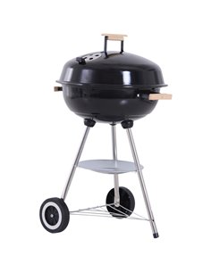 Outsunny BBQ Grill Charcoal Grill Portable Charcoal BBQ Round Kettle Grill Outdoor Heat Control Party Patio Barbecue 846-033