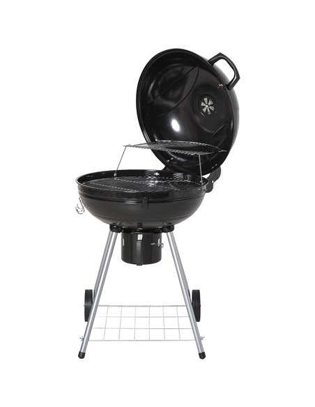 Outsunny Portable Kettle BBQ Charcoal Grill, Black 846-021 - pic 41070 | FastDaddyshop