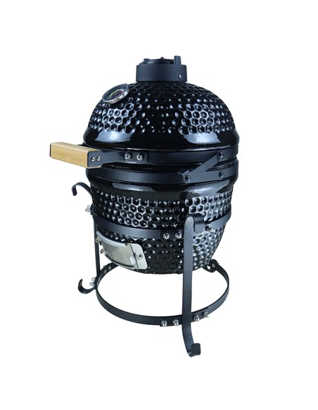 Outsunny Charcoal Grill, Ceramic Kamado BBQ Grill, Black 846-050BK - pic 41088 | FastDaddyshop
