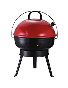 Outsunny Charcoal BBQ Grill Metal Portable Tripod Grill, Black Red 846-062RD