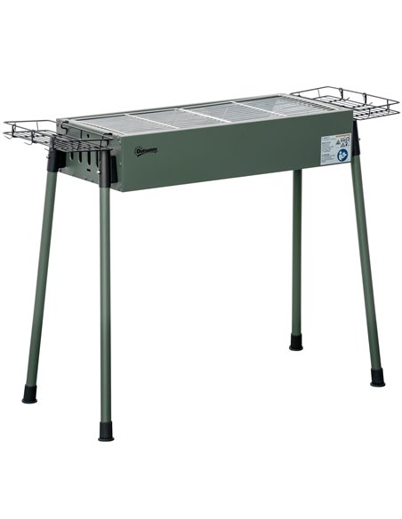 Outsunny Portable Charcoal Barbecue Grill, Dark Green 846-112V00DG - pic 41169 | FastDaddyshop