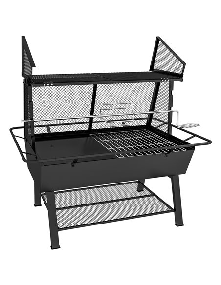 Outsunny 3-in-1 Charcoal Barbecue Grill, Rotisserie Roaster, Black 846-131V00BK - pic 41187 | FastDaddyshop