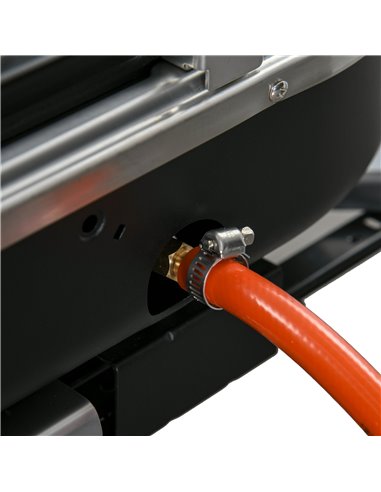 Outsunny Foldable Gas BBQ Grill 2 Burner Table Top Barbecue w/ Lid Piezo Ignition Thermometer for Camping Picnic Cooking, Alumin