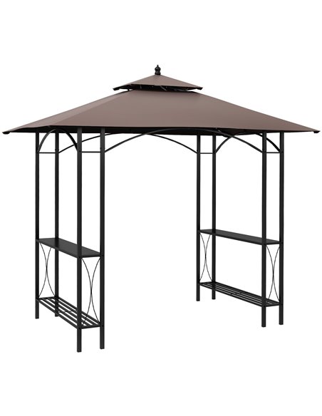Outsunny BBQ Tent 250L× 150W × 255H cm, Black & Coffee 84C-008 - pic 41475 | FastDaddyshop
