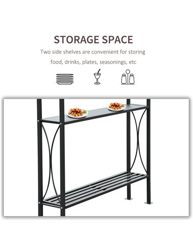 Outsunny BBQ Tent 250L× 150W × 255H cm-Black/Coffee  84C-008