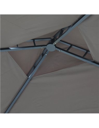 Outsunny BBQ Tent 250L× 150W × 255H cm-Black/Coffee  84C-008