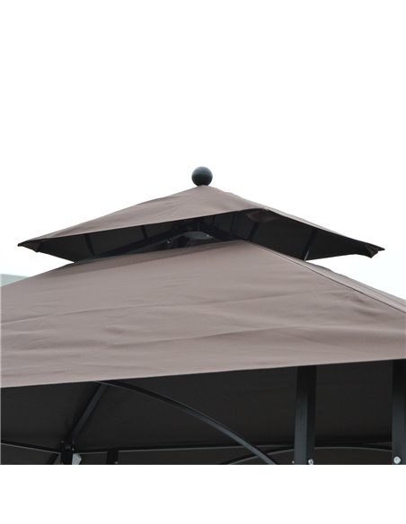 Outsunny BBQ Tent 250L× 150W × 255H cm-Black/Coffee  84C-008 - pic 41483 | FastDaddyshop
