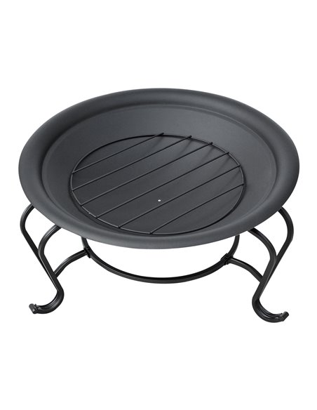 Outsunny Outdoor Fire Pit, 56 x 45H cm (Lid Included)-Black/Blue 842-024 - pic 41527 | FastDaddyshop