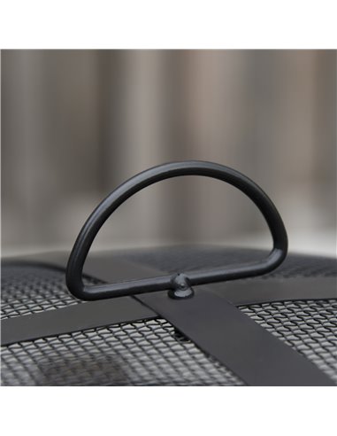 Outsunny 2-in-1 Outdoor Fire Pit Bowl with BBQ Grill Grate 30" Steel Heater with Spark Screen Cover, Fire Poker for Backyard Bon