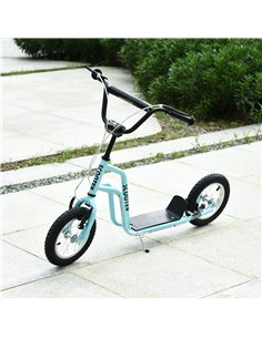 HOMCOM Kids Steel Height Adjustable Kick Scooter Blue/Black