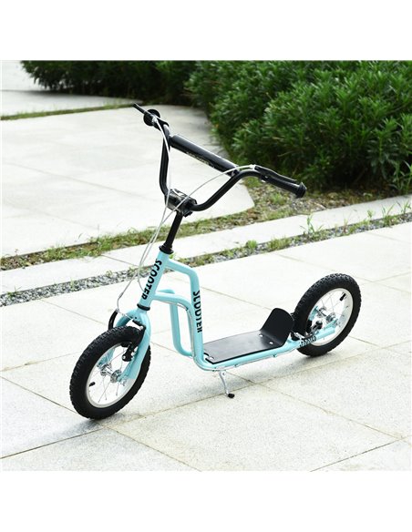 HOMCOM Kids Steel Height Adjustable Kick Scooter Blue/Black - pic 4157 | FastDaddyshop