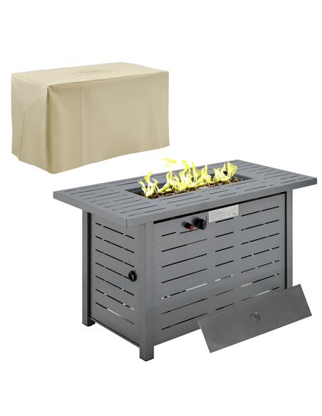 Outsunny Propane Gas Fire Pit Table, 50000BTU Smokeless Firepit, Black 842-271V70BK - pic 41637 | FastDaddyshop