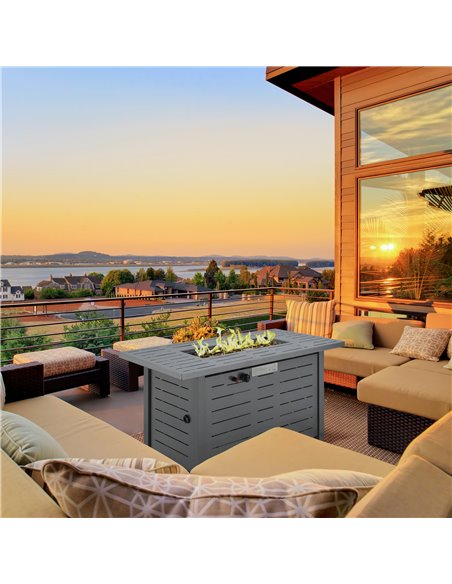 Outsunny Propane Gas Fire Pit Table, 50000BTU Smokeless Firepit, Black 842-271V70BK - pic 41638 | FastDaddyshop