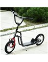 HOMCOM Kids Steel Height Adjustable Kick Scooter Black/Red