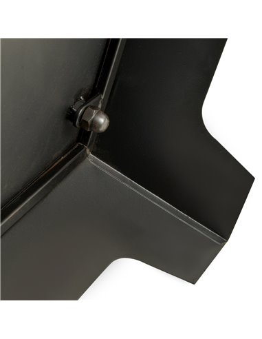 Outsunny Outdoor Fire Pit, Metal Square Firepit Bowl with Spark Screen, Poker for Patio, BBQ, Camping, 61 x 61 x 52cm, Black 842