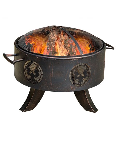 Outsunny Outdoor Fire Pit Patio Heater Charcoal Log Wood Burner, Bronze Tone 842-254 - pic 41691 | FastDaddyshop
