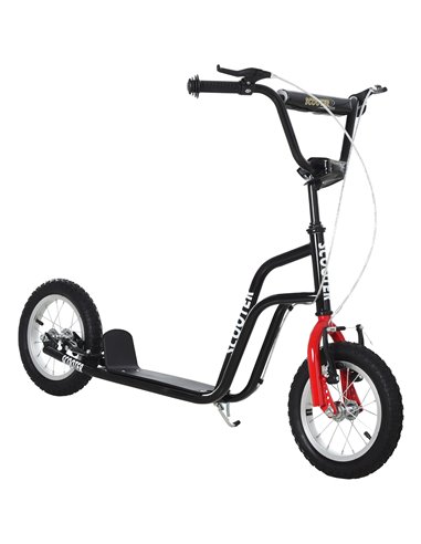 HOMCOM Kids Steel Height Adjustable Kick Scooter Black/Red