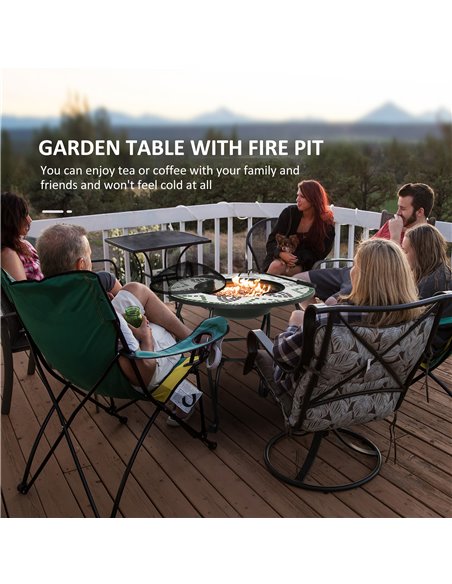 Outsunny 3-in-1 Outdoor Fire Pit, Garden Table with Cooking BBQ Grill, Black 842-219 - pic 41721 | FastDaddyshop